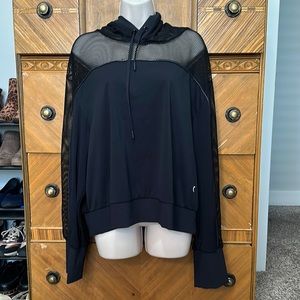 ZYIA Black Mesh Hoodie